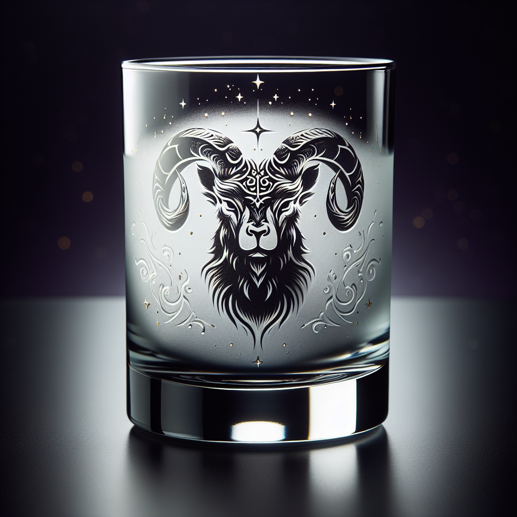Celestial Zodiac Etched Whiskey Glasses