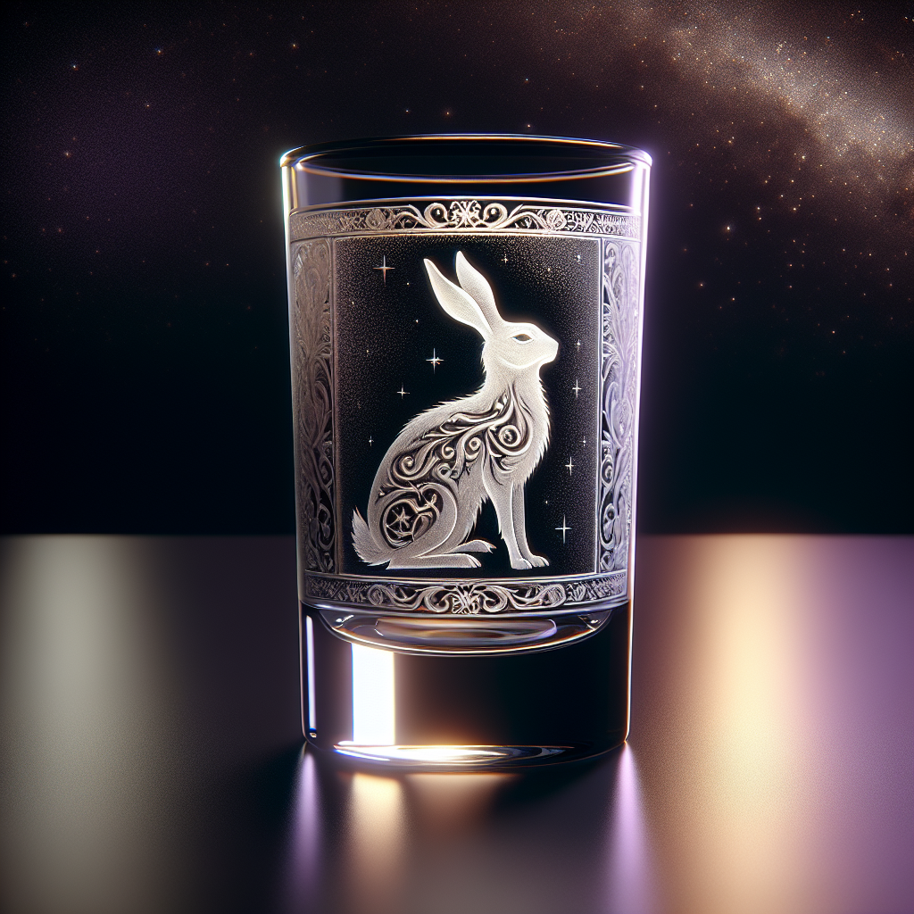 Rabbit Zodiac Etched Shot Glass — The Infinite Paradox