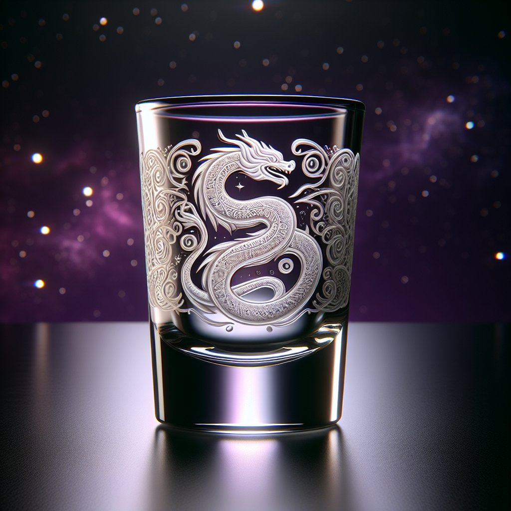 Snake Zodiac Etched Shot Glass — The Infinite Paradox