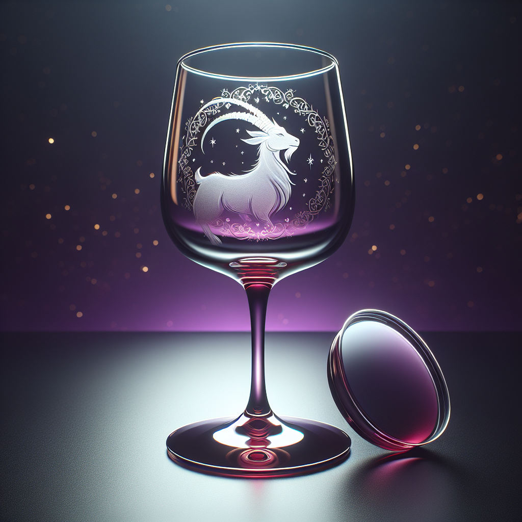 Goat Zodiac Etched Wine Glass — The Infinite Paradox