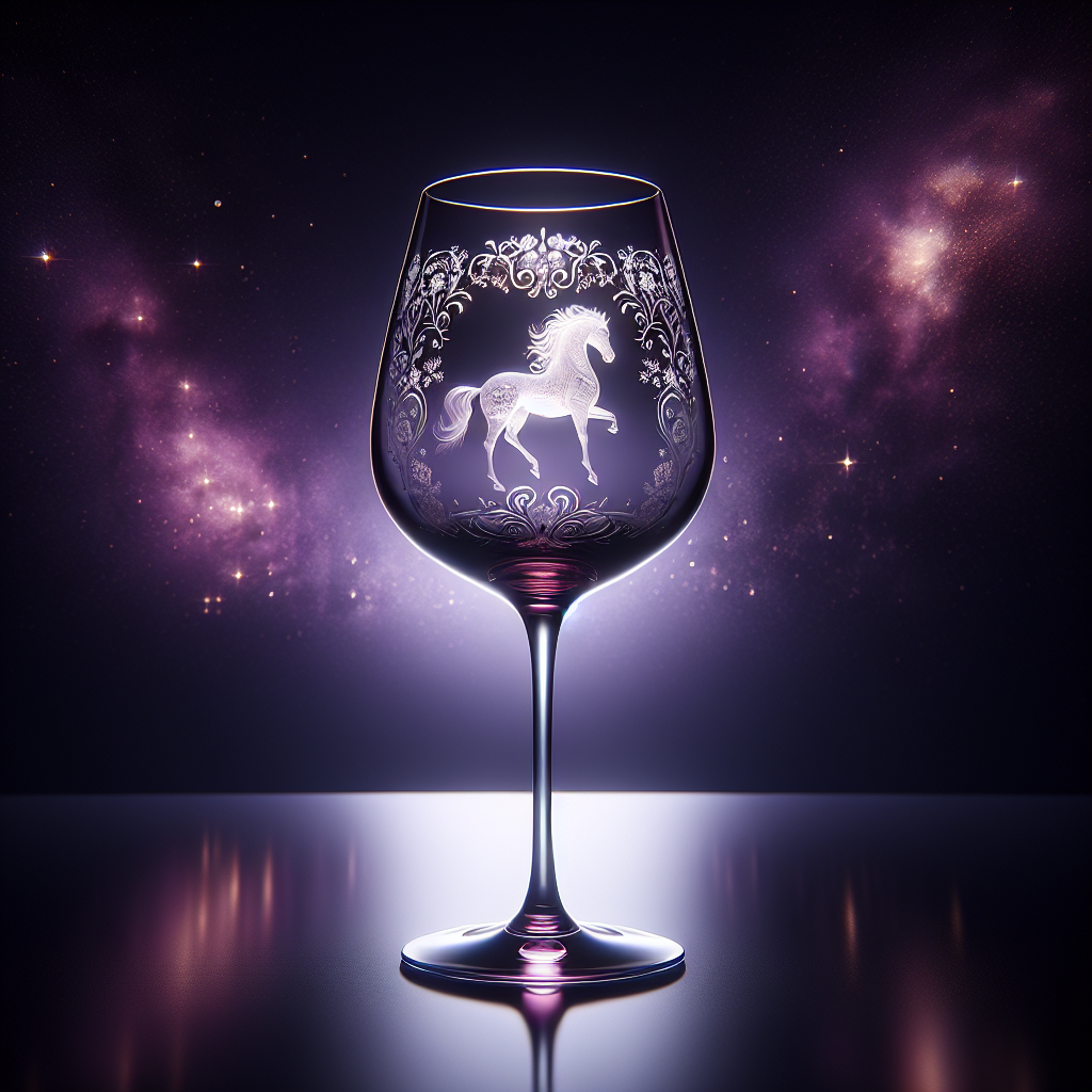 Horse Zodiac Etched Wine Glass — The Infinite Paradox
