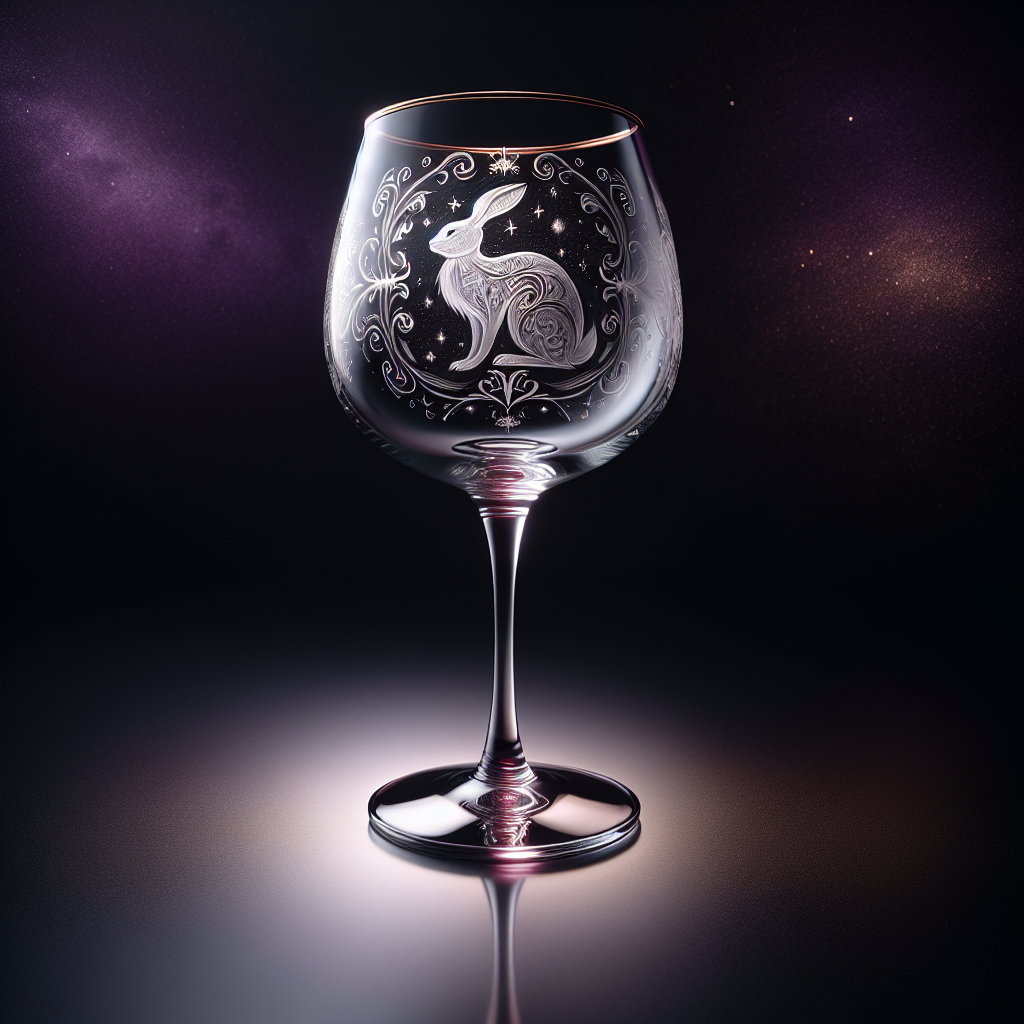Rabbit Zodiac Etched Wine Glass — The Infinite Paradox