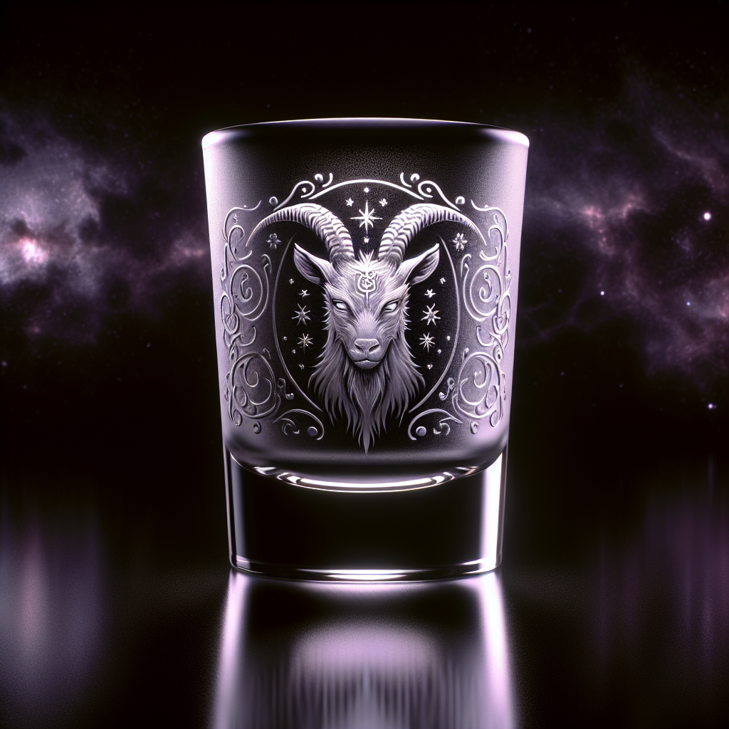 Goat Zodiac Etched Shot Glass — The Infinite Paradox