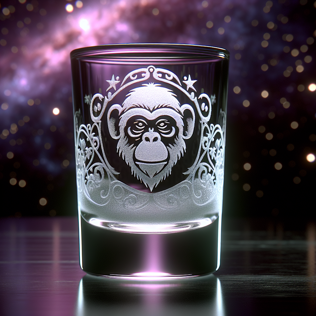 Monkey Zodiac Etched Shot Glass — The Infinite Paradox