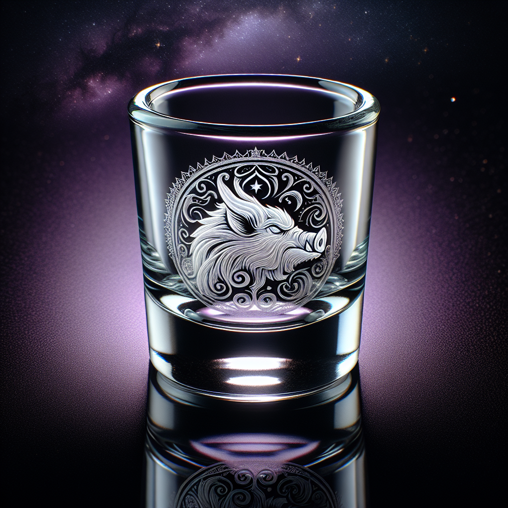 Pig Zodiac Etched Shot Glass — The Infinite Paradox